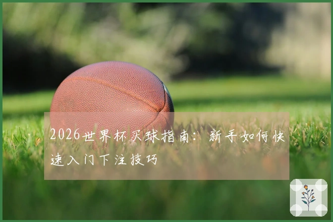 2026世界杯买球指南:新手如何快速入门下注技巧